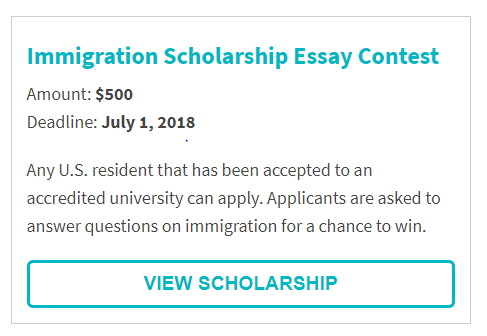 immigration scholarship essay contest